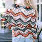 Geometric V-Neck Long Sleeve T-Shirt