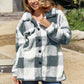 Plaid Button Up Collared Neck Jacket