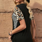 Mixed Print Color Block Tee Shirt