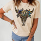 Graphic Cuffed Short Sleeve Crewneck Tee