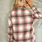 Plaid Button Down Collared Jacket