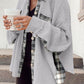Plaid Button Down Collared Jacket