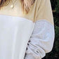 Drop Shoulder Color Block Sweatshirt