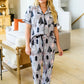 PREORDER: Button Front Pajama Pants Set In Four Prints