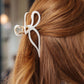 Delicate Bow Claw Clip in White