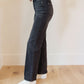 Eleanor High Rise Classic Straight Jeans in Washed Black