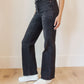 Eleanor High Rise Classic Straight Jeans in Washed Black