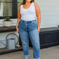 Jones High Rise Cuffed Straight Jeans