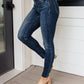 Lydia Mid Rise Vintage Raw Hem Skinny Jeans