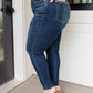 Lydia Mid Rise Vintage Raw Hem Skinny Jeans