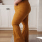 Melinda High Rise Control Top Flare Jeans in Marigold