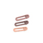 Oval Hair Clips Set of Three In Shades of Brown