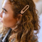 Oval Hair Clips Set of Three In Shades of Brown
