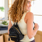 Take It With You Quilted Mini Backpack in Black