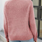 Waffle-Knit Round Neck Reglan Sleeve Sweater