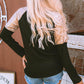 GIVE THANKS BABE Sequin Long Sleeve Blouse