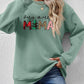 Letter Graphic Round Neck Long Sleeve Sweatshirt
