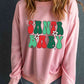 SANTA BABY Graphic Round Neck Sweatshirt