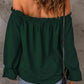 Off-Shoulder Flounce Sleeve Blouse
