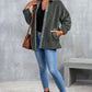 Collared Neck Drop Shoulder Jacket