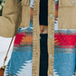 Dropped Shoulder Long Sleeve Printed Denim Jacket