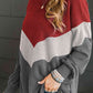 Chevron Print Drop Shoulder Top