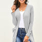 V-Neck Long Sleeve Cardigan with Pocket