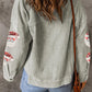 Santa Sequin High-Low Button Front Jacket