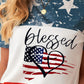 BLESSED Stars and Stripes Color Block T-Shirt
