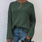 Quarter-Button Slit Sweater