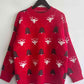 Christmas Tree & Reindeer Round Neck Sweater