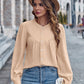 Round Neck Puff Sleeve Shirt