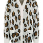 Leopard Open Front Dropped Shoulder Cardigan