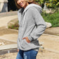 Zip Up Drawstring Hooded Jacket