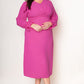 Twist Front V-Neck Flounce Sleeve Dress