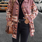 Geometric Collared Neck Buttoned Jacket