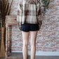 Reborn J Plaid Button Up Long Sleeve Shacket