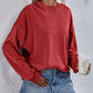 Dropped Shoulder Slit Hoodie