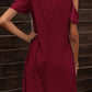 Floral Round Neck Cold-Shoulder Dress