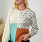 Leopard Patchwork Long Sleeve Top