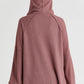Half Button Lantern Sleeve Hoodie