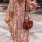 Floral Tassel Tied Open Front Long Sleeve Cardigan