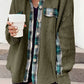 Plaid Button Down Collared Jacket