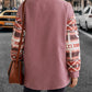 Geometric Collared Neck Buttoned Jacket