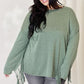 Celeste Full Size Fringe Detail Long Sleeve Top