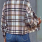 Plaid Collared Neck Button Down Jacket