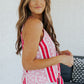 Printed Tie-Front V-Neck Cami