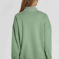 Half Sanp Drop Shoulder Long Sleeve Sweatshirt