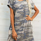 Scoop Neck Short Sleeve Pocket Dress