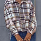Plaid Collared Neck Button Down Jacket